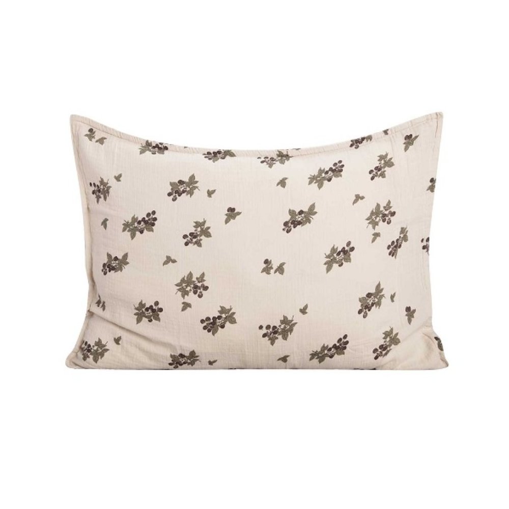 GARBO & FRIENDS *Bundle/2* Blackberry Printed Muslin Pillowcase Sweden Swedish